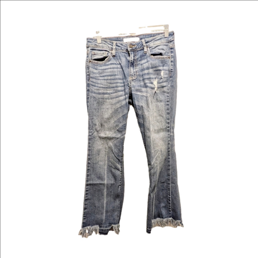 Hidden Jeans raw hem ankle jeans